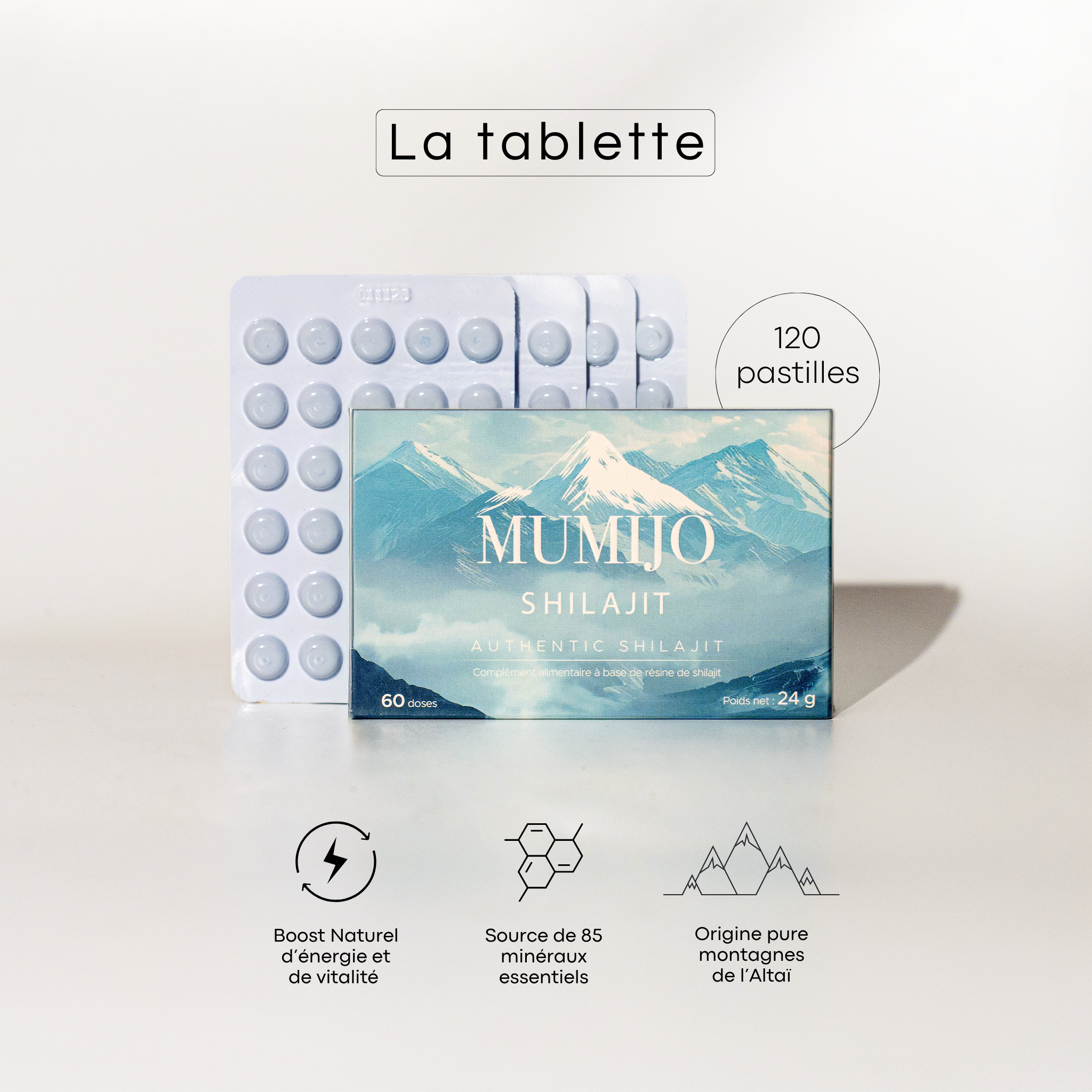 Tablette de Shilajit - Votre Source d'Énergie Ancestrale